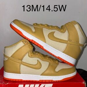 Nike Dunk High Retro PRM "Wheat Gold " – Size 13 Men / 14.5 Women